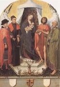 Rogier van der Weyden Madonna with Four Saints (mk08) oil painting on canvas